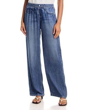 Rag & Bone Miramar Slink High Rise Wide Leg Sweatpant Jeans - Blue