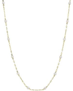 Moon & Meadow 14K Cultured Pearl Sparkle Chain Necklace, 18 - White
