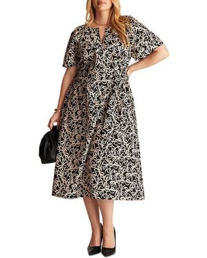 Estelle Noirette Midi Dress - Multicolor