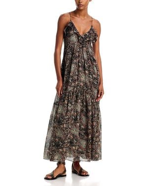 Isabel Marant Vasmila Ruffled Cotton Maxi Dress - Brown