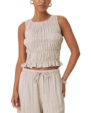 Splendid Bianca Smocked Tank - White