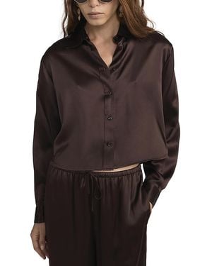 FRAME The Silk Charles Shirt - Brown