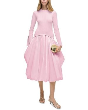 Jonathan Simkhai Kenlie Long Sleeve Dress - Pink
