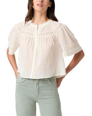 PAIGE Pasadena Button Front Blouse - Blue