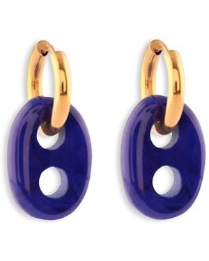 SANDRALEXANDRA Mariner Link Huggie Hoop Earrings - Blue