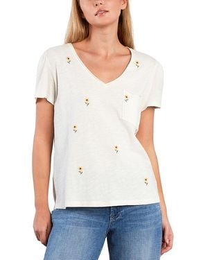 Billy T Sweet Embroidered Puff Tee - White