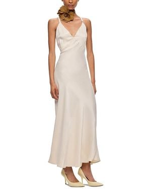 Pinko Acquato Abito Twill Dress - Natural
