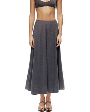 Nocturne Flowing Midi Skirt - Blue