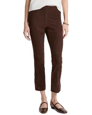 Vince Cropped Suede Pants - Brown