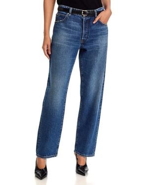FRAME The Essential Mid Rise Straight Jeans - Blue