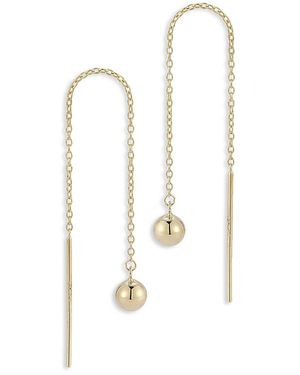 Moon & Meadow 14K Ball Threader Earrings - White