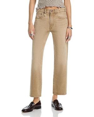 R13 Ash High Rise Boyfriend Ankle Jeans - Natural