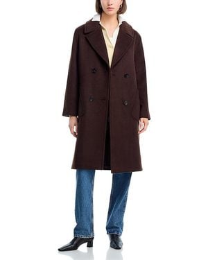 Aqua Double Breasted Coat - Red