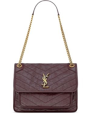 Saint Laurent Niki Medium Shoulder Bag - Purple