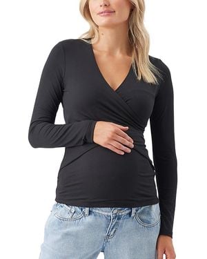 Ripe Maternity Luxe Knit Embrace Nursing Top - Black