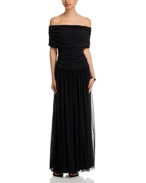 Aqua Ruched Gown - Black
