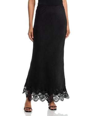 Bardot Elisan Lace Satin Maxi Skirt - Black
