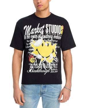 Market Smiley Greatness Graphic Logo Tee - Black