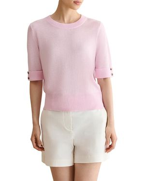 Hobbs Leanne Knitted Top - Purple