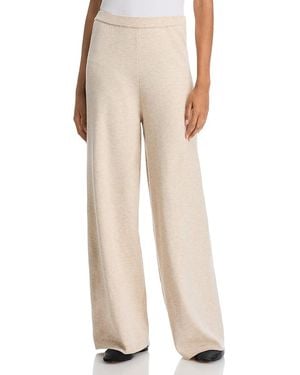French Connection Marley Wide Leg Knit Pants - Natural