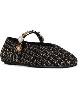 Jeffrey Campbell Amarissa 2 Embellished Flats - Black