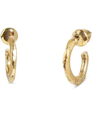 Gurhan 24K Thor Hammered Hoop Earrings - Metallic