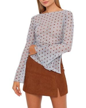 Petal & Pup Annora Asymmetrical Mesh Top - White