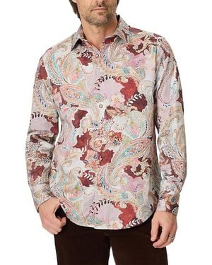 Robert Graham Rock Long Sleeve Cotton Stretch Shirt - Red