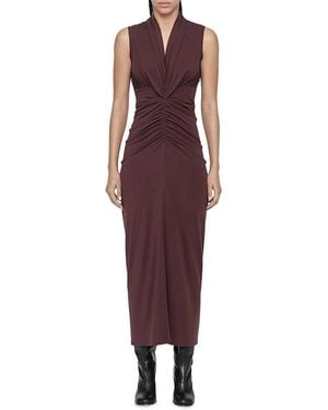 AllSaints Dariya Draped Neck Maxi Dress - Purple