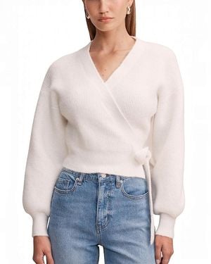 EVER NEW Hollie Wrap Knitted Cardigan - White