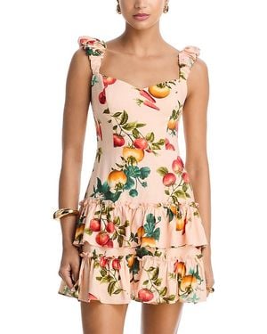Aqua Tomato Mini Dress - White