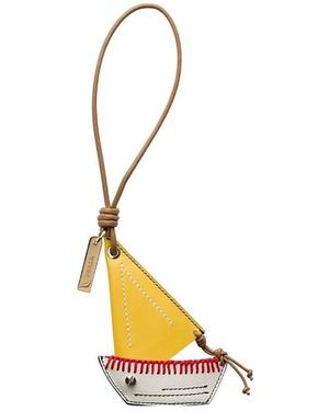 Prada Leather Key Ring Pendant - Metallic