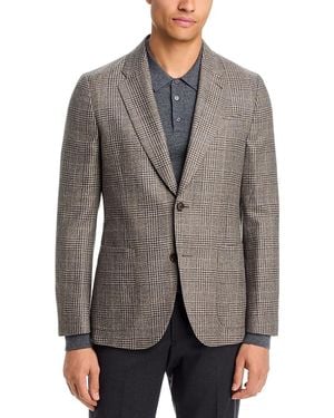 Paul Smith Regular Fit Wool Blend Plaid Jacket - Gray