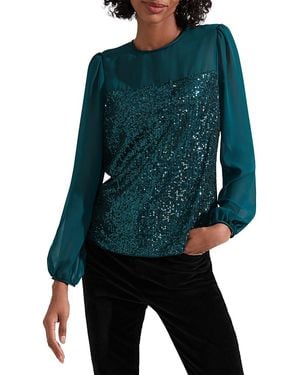 Hobbs Zariah Sequin Top - Green
