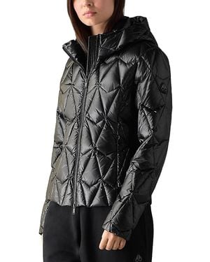Moose Knuckles Iceberg Lightweight Hooded Puffer Jacket - Black