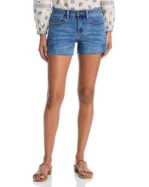 Aqua Cutoff Denim Shorts - Blue