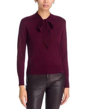 Kobi Halperin Felicity Tie Neck Merino Wool Sweater - Purple