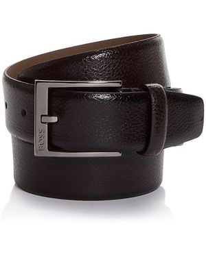 BOSS Elloy Leather Belt - Black