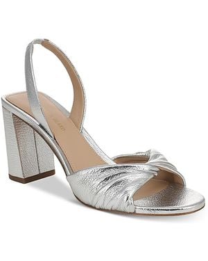 Veronica Beard Tullia Block Heel Sandals - Metallic