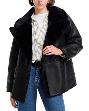 Aqua Faux Suede Jacket - Black