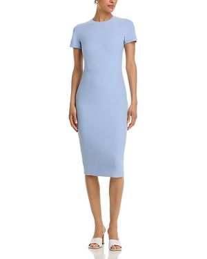 Victoria Beckham Fitted T Shirt Dress in White | Lyst