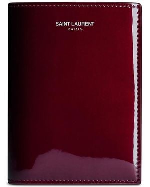 Saint Laurent Paris Credit Card Wallet - Purple