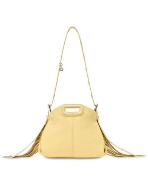 Maje Miss M Mini Leather Shoulder Bag - Metallic