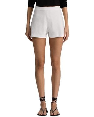 Alice + Olivia Hera High Rise Flare Back Shorts - White
