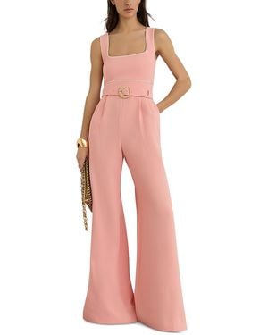 Reiss Petites Dion Belted Jumpsuit - Pink