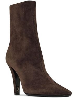 Saint Laurent Jill Booties - Brown