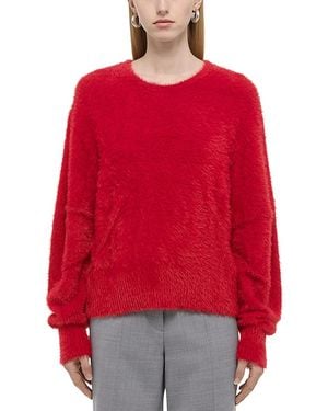 Helmut Lang Apex Oversized Eyelash Sweater - Red