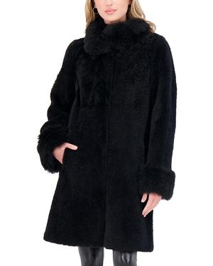 Gorski Sheared Cashmere Goat Jacket With Cashmere Goat Collar & Cuffs - Black