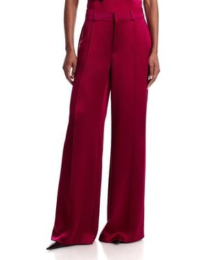 Cinq À Sept Jyn High Rise Wide Leg Pants - Red