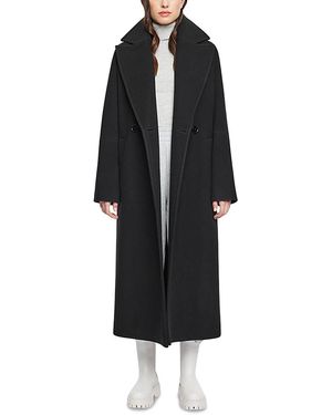 Hiso Harper Wool Blend Maxi Coat - Black